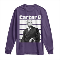 Inspiring Father of Black History Icon Portrait Long Sleeve Shirt Carter G Civil Rights Legacy Supporter