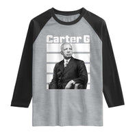 Inspiring Father of Black History Icon Portrait Raglan Shirt Carter G Civil Rights Legacy Supporter