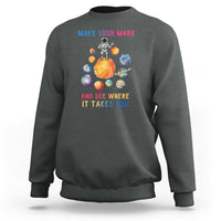 Dot Day Sweatshirt Polka Dot See Where It Takes You Astronaut Outer Space - Wonder Print Shop