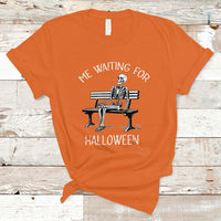 Funny Skeleton T Shirt Me Waiting For Halloween Skeleton Lover Halloween Costume - Wonder Print Shop
