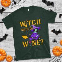 Halloween Witch T Shirt Witch Way To The Wine Halloween Drinking for Wiccan Witches - Wonder Print Shop