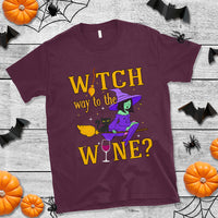Halloween Witch T Shirt Witch Way To The Wine Halloween Drinking for Wiccan Witches - Wonder Print Shop