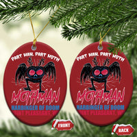 Funny Mothman Christmas Ornament Part Man Part Moth Harbinger Of Doom Point Pleasent WV - Wonder Print Shop