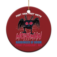 Funny Mothman Christmas Ornament Part Man Part Moth Harbinger Of Doom Point Pleasent WV - Wonder Print Shop
