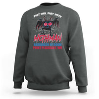 Funny Mothman Sweatshirt Part Man Part Moth Harbinger Of Doom Point Pleasent WV - Wonder Print Shop