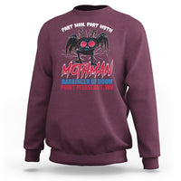 Funny Mothman Sweatshirt Part Man Part Moth Harbinger Of Doom Point Pleasent WV - Wonder Print Shop