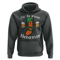 Funny Oktoberfest Hoodie On My Wurst Behavior German Sausage - Wonder Print Shop