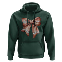 Coquette Bow Pumpkin American Football Hoodie Retro Thanksgiving Autumn Vibe - Wonder Print Shop