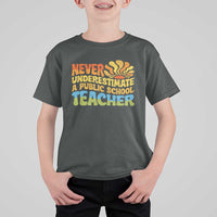 Never Underestimate A Public School Teacher T Shirt For Kid Tim Walz 2024 Saying Public Education - Wonder Print Shop