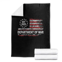 Department of War Est 2025 Throw Blanket Patriotic Military Vintage Grunge American Flag - Wonder Print Shop