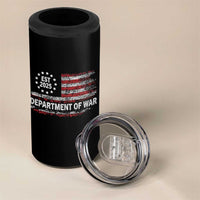 Department of War Est 2025 4 in 1 Can Cooler Tumbler Patriotic Military Vintage Grunge American Flag - Wonder Print Shop