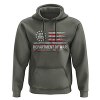 Department of War Est 2025 Hoodie Patriotic Military Vintage Grunge American Flag - Wonder Print Shop