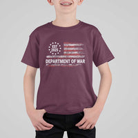 Department of War Est 2025 T Shirt For Kid Patriotic Military Vintage Grunge American Flag - Wonder Print Shop