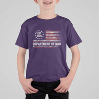 Department of War Est 2025 T Shirt For Kid Patriotic Military Vintage Grunge American Flag - Wonder Print Shop