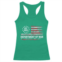 Department of War Est 2025 Racerback Tank Top Patriotic Military Vintage Grunge American Flag - Wonder Print Shop