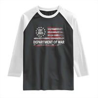 Department of War Est 2025 Raglan Shirt Patriotic Military Vintage Grunge American Flag - Wonder Print Shop