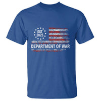 Department of War Est 2025 T Shirt Patriotic Military Vintage Grunge American Flag - Wonder Print Shop