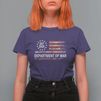 Department of War Est 2025 T Shirt For Women Patriotic Military Vintage Grunge American Flag - Wonder Print Shop