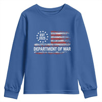 Department of War Est 2025 Youth Sweatshirt Patriotic Military Vintage Grunge American Flag - Wonder Print Shop