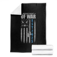Department of War Est 2025 Throw Blanket Military Patriotic Dog Tags American Flag - Wonder Print Shop