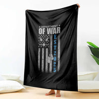 Department of War Est 2025 Throw Blanket Military Patriotic Dog Tags American Flag - Wonder Print Shop