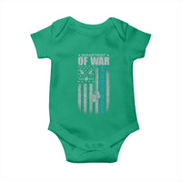 Department of War Est 2025 Baby Onesie Military Patriotic Dog Tags American Flag - Wonder Print Shop