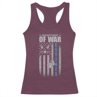 Department of War Est 2025 Racerback Tank Top Military Patriotic Dog Tags American Flag - Wonder Print Shop