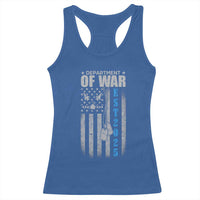 Department of War Est 2025 Racerback Tank Top Military Patriotic Dog Tags American Flag - Wonder Print Shop