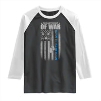 Department of War Est 2025 Raglan Shirt Military Patriotic Dog Tags American Flag - Wonder Print Shop