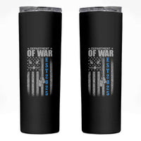 Department of War Est 2025 Skinny Tumbler Military Patriotic Dog Tags American Flag - Wonder Print Shop