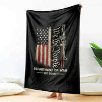 Department of War Est 2025 Throw Blanket We The People Rifle American Flag Patriotic 2A Statement - Wonder Print Shop
