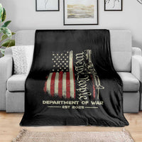 Department of War Est 2025 Throw Blanket We The People Rifle American Flag Patriotic 2A Statement - Wonder Print Shop
