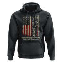 Department of War Est 2025 Hoodie We The People Rifle American Flag Patriotic 2A Statement - Wonder Print Shop