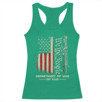 Department of War Est 2025 Racerback Tank Top We The People Rifle American Flag Patriotic 2A Statement - Wonder Print Shop