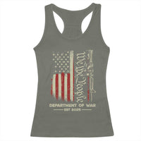 Department of War Est 2025 Racerback Tank Top We The People Rifle American Flag Patriotic 2A Statement - Wonder Print Shop