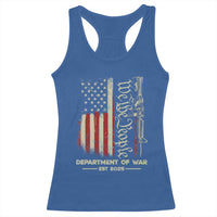 Department of War Est 2025 Racerback Tank Top We The People Rifle American Flag Patriotic 2A Statement - Wonder Print Shop
