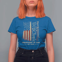 Department of War Est 2025 T Shirt For Women We The People Rifle American Flag Patriotic 2A Statement - Wonder Print Shop