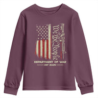Department of War Est 2025 Youth Sweatshirt We The People Rifle American Flag Patriotic 2A Statement - Wonder Print Shop