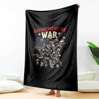 Department of War Est 2025 Throw Blanket Patriotic Combat Squad Tactical Soldiers Graphic - Wonder Print Shop