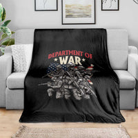 Department of War Est 2025 Throw Blanket Patriotic Combat Squad Tactical Soldiers Graphic - Wonder Print Shop