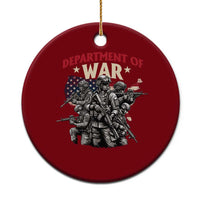 Department of War Est 2025 Ceramic Ornament Patriotic Combat Squad Tactical Soldiers Graphic - Wonder Print Shop
