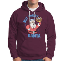 Santa Hanukkah Hoodie Not Today Santa Chanukah Jewish Festival Jew Hanukkah - Wonder Print Shop