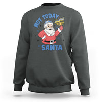 Santa Hanukkah Sweatshirt Not Today Santa Chanukah Jewish Festival Jew Hanukkah - Wonder Print Shop