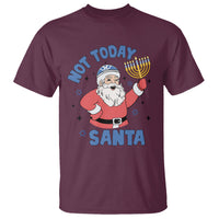 Santa Hanukkah T Shirt Not Today Santa Chanukah Jewish Festival Jew Hanukkah - Wonder Print Shop