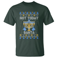 Ugly Hanukkah T Shirt Not Today Santa Chanukah Jewish Festival Jew Ugly Hanukkah - Wonder Print Shop