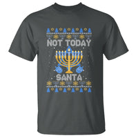 Ugly Hanukkah T Shirt Not Today Santa Chanukah Jewish Festival Jew Ugly Hanukkah - Wonder Print Shop