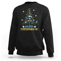 Christmas Hanukkah Sweatshirt Merry Christmukkah Jewish Christmas Tree Chanukah Hanukkah - Wonder Print Shop