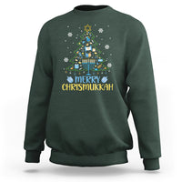 Christmas Hanukkah Sweatshirt Merry Christmukkah Jewish Christmas Tree Chanukah Hanukkah - Wonder Print Shop