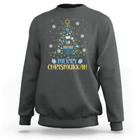 Christmas Hanukkah Sweatshirt Merry Christmukkah Jewish Christmas Tree Chanukah Hanukkah - Wonder Print Shop