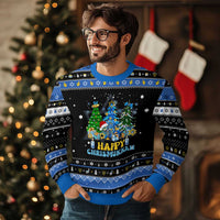 Merry Chrismukkah Hanukkah Ugly Sweater Jewish Christmas Trees Chanukah - Wonder Print Shop